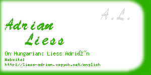 adrian liess business card